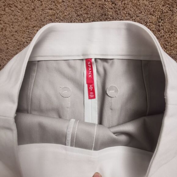 Women's SPANX On-the-Go Ankle Slim Straight Pant | Color: White | Sz: S - Picture 8 of 15